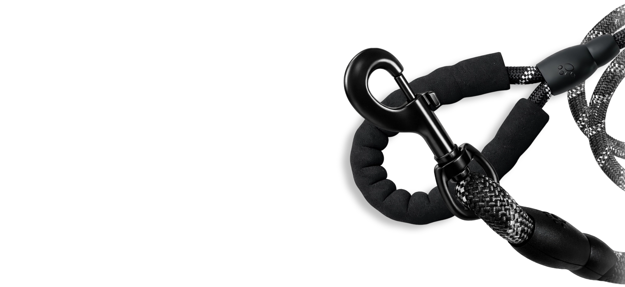 Guinzaglio retroriflettente per cani BauUniverso con moschettone 360° anti intreccio e impugnatura protettiva