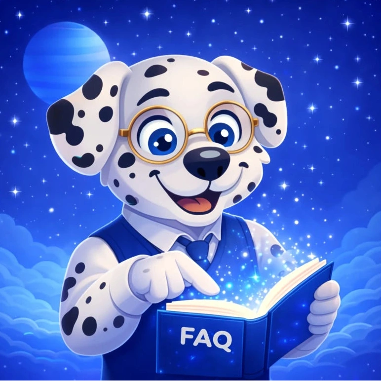 Dalmata BauUniverso che spiega le FAQ per aiutare a scegliere la pettorina giusta senza dubbi