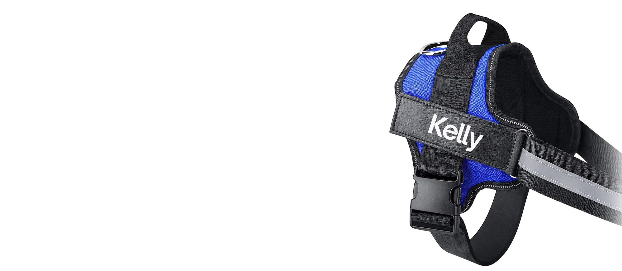 Dettagli della pettorina personalizzata per cane BauUniverso con design anti tiraggio e regolabile